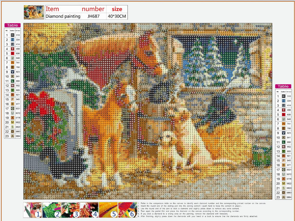 Full Diamond Painting kit - Farm animals