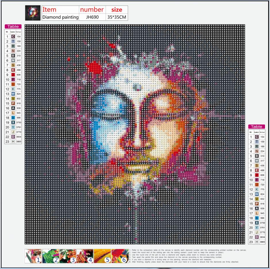 Full Diamond Painting kit - Color mask