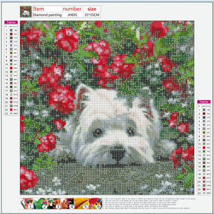 Full Diamond Painting kit - West Highland White Terrier