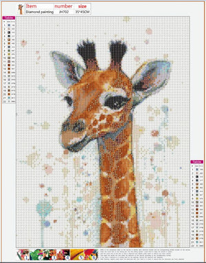 Full Diamond Painting kit - Cute giraffe