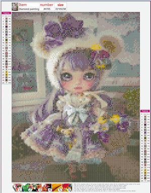 Full Diamond Painting kit - Cute doll
