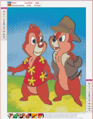 Full Diamond Painting kit - Cartoon squirrel
