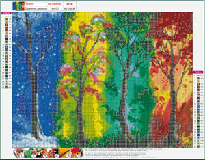 Full Diamond Painting kit - Four seasons of the tree