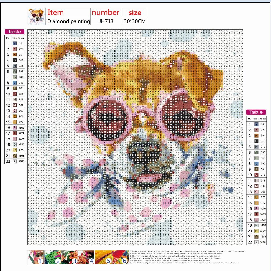 Full Diamond Painting kit - Color dog