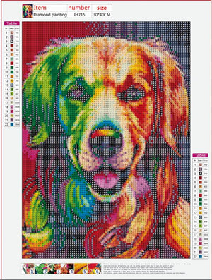 Full Diamond Painting kit - Color dog