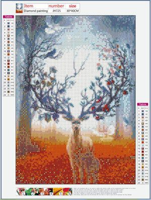 Full Diamond Painting kit - Deer in forest