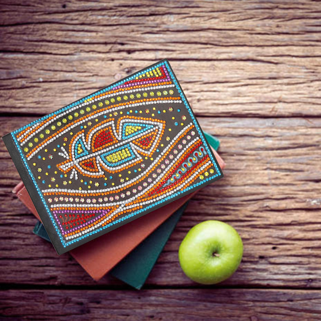 DIY Diamond Painting Notebook - Leaf (No lines)