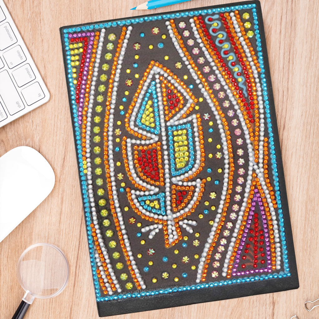 DIY Diamond Painting Notebook - Leaf (No lines)