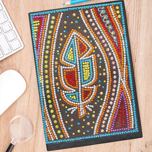 DIY Diamond Painting Notebook - Leaf (No lines)
