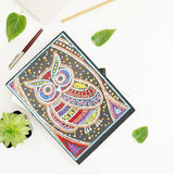 DIY Diamond Painting Notebook - Owl (No lines)