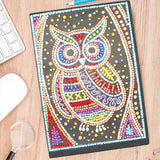 DIY Diamond Painting Notebook - Owl (No lines)