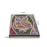 DIY Diamond Painting Notebook - Owl (No lines)