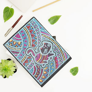 DIY Diamond Painting Notebook - Cute cat (No lines)