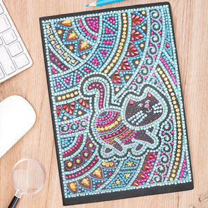 DIY Diamond Painting Notebook - Cute cat (No lines)