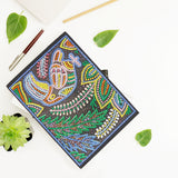 DIY Diamond Painting Notebook - Flowers and leaves  (No lines)