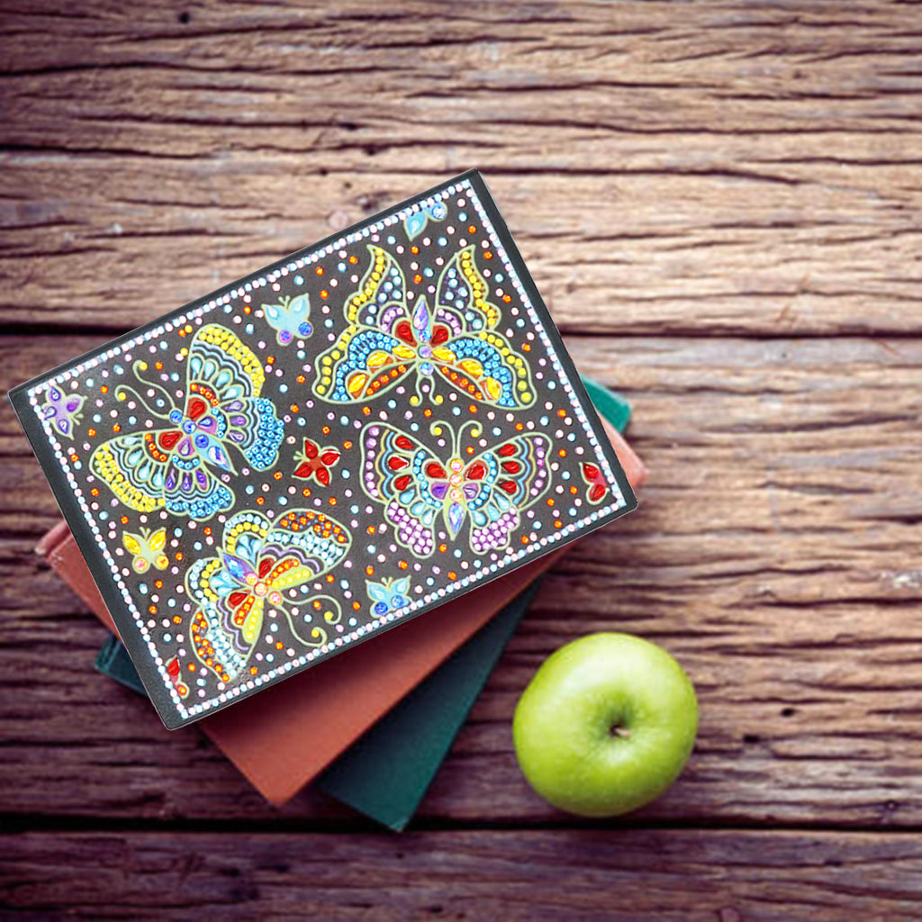 DIY Diamond Painting Notebook - Butterfly (No lines)
