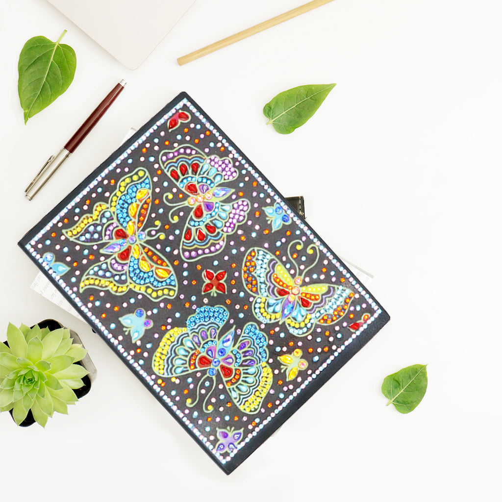 DIY Diamond Painting Notebook - Butterfly (No lines)