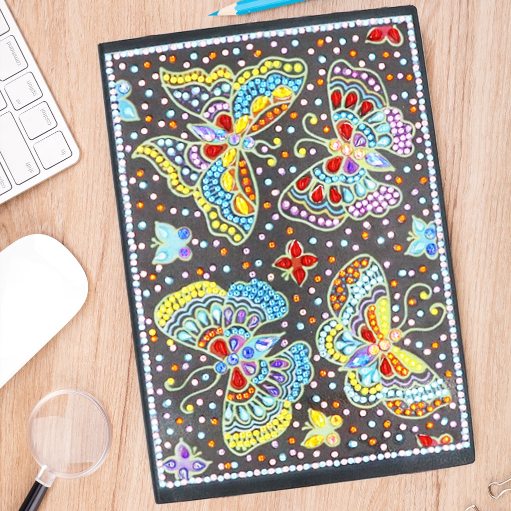 DIY Diamond Painting Notebook - Butterfly (No lines)