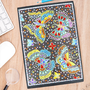 DIY Diamond Painting Notebook - Butterfly (No lines)