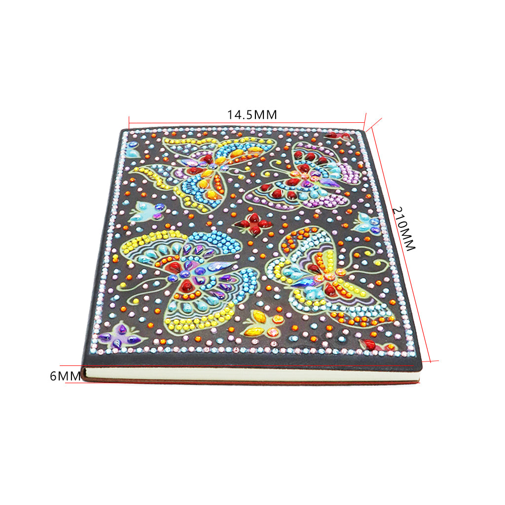 DIY Diamond Painting Notebook - Butterfly (No lines)