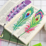 6 Pcs DIY Feather Diamond Painting Bookmark
