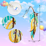 6 Pcs DIY Feather Diamond Painting Bookmark
