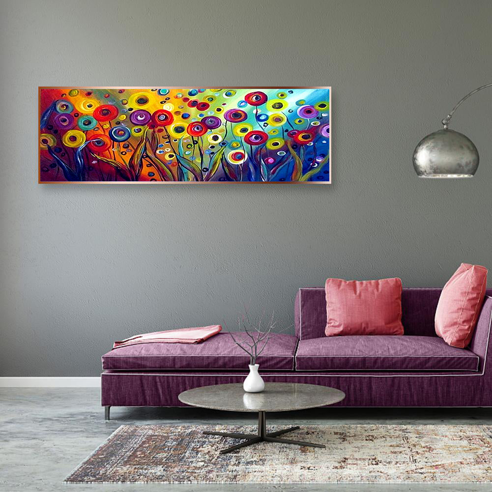Full Large Diamond Painting kit - Abstract flowers