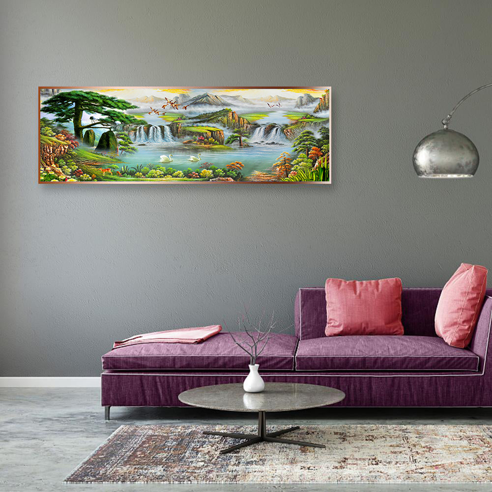 Full Large Diamond Painting kit - Beautiful mountain and lake landscape