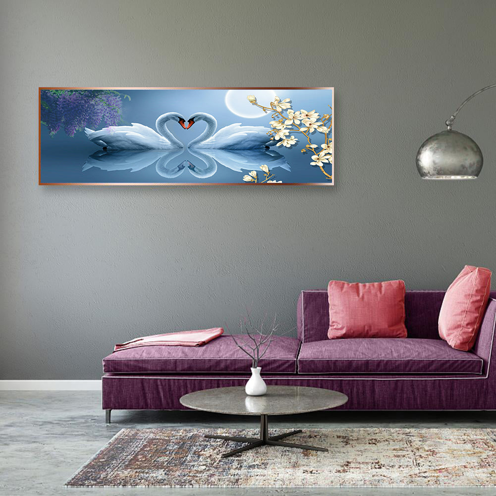 Full Large Diamond Painting kit - Swans