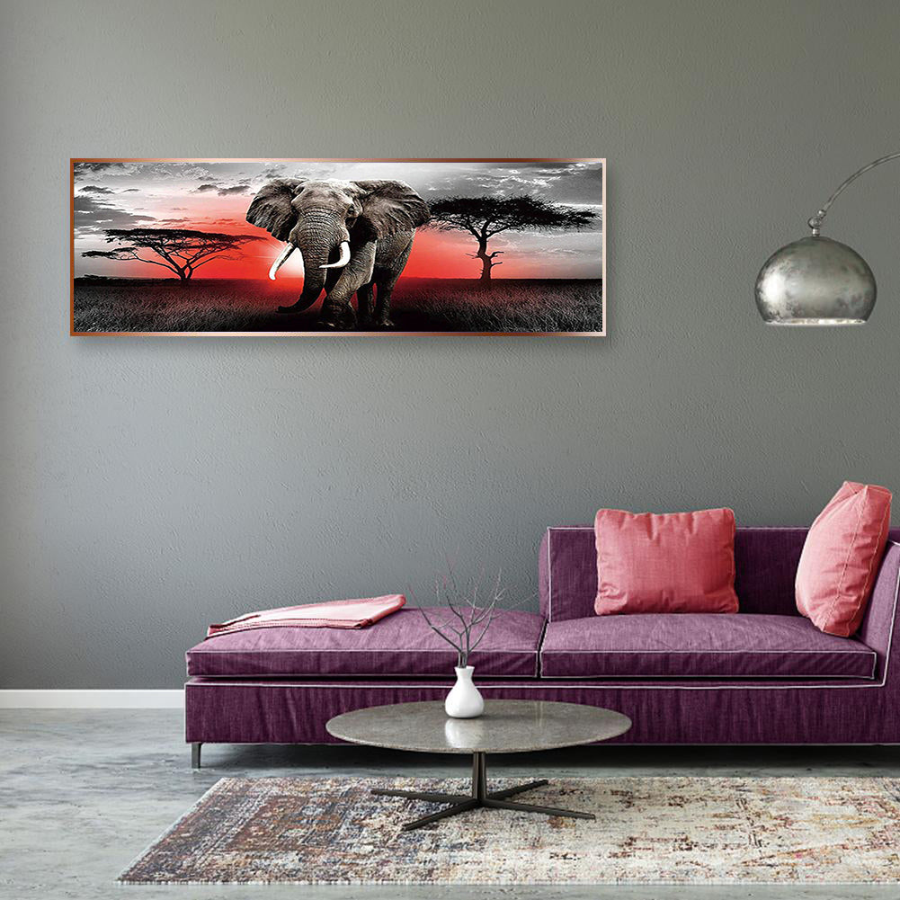 Full Large Diamond Painting kit - Wild elephant
