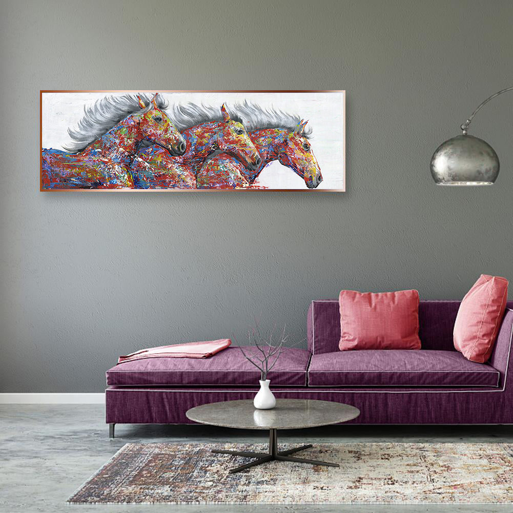 Full Large Diamond Painting kit - Galloping horses