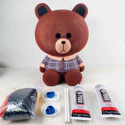 DIY Oversized Brown Bear  (with glue tools)