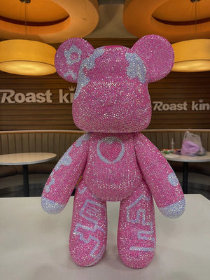 DIY Pink and white Popobe bear  (with glue tools)