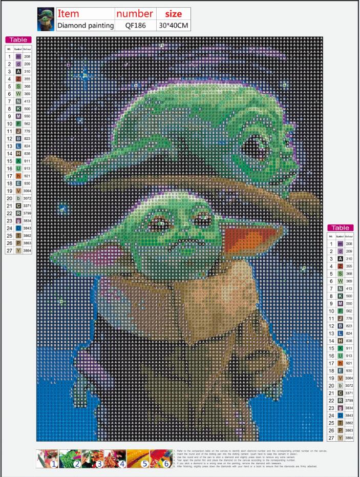 Full Diamond Painting kit - Yoda