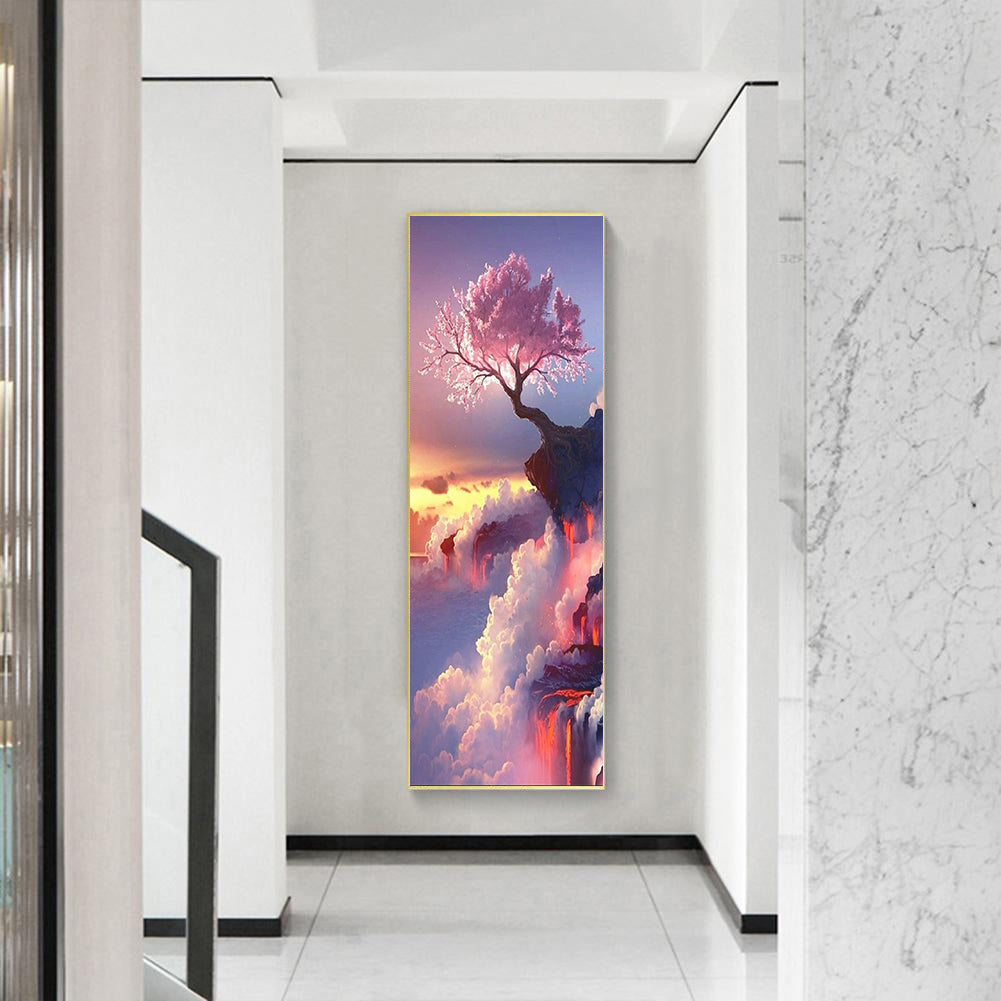 Full Large Diamond Painting kit - Tree on the cliff