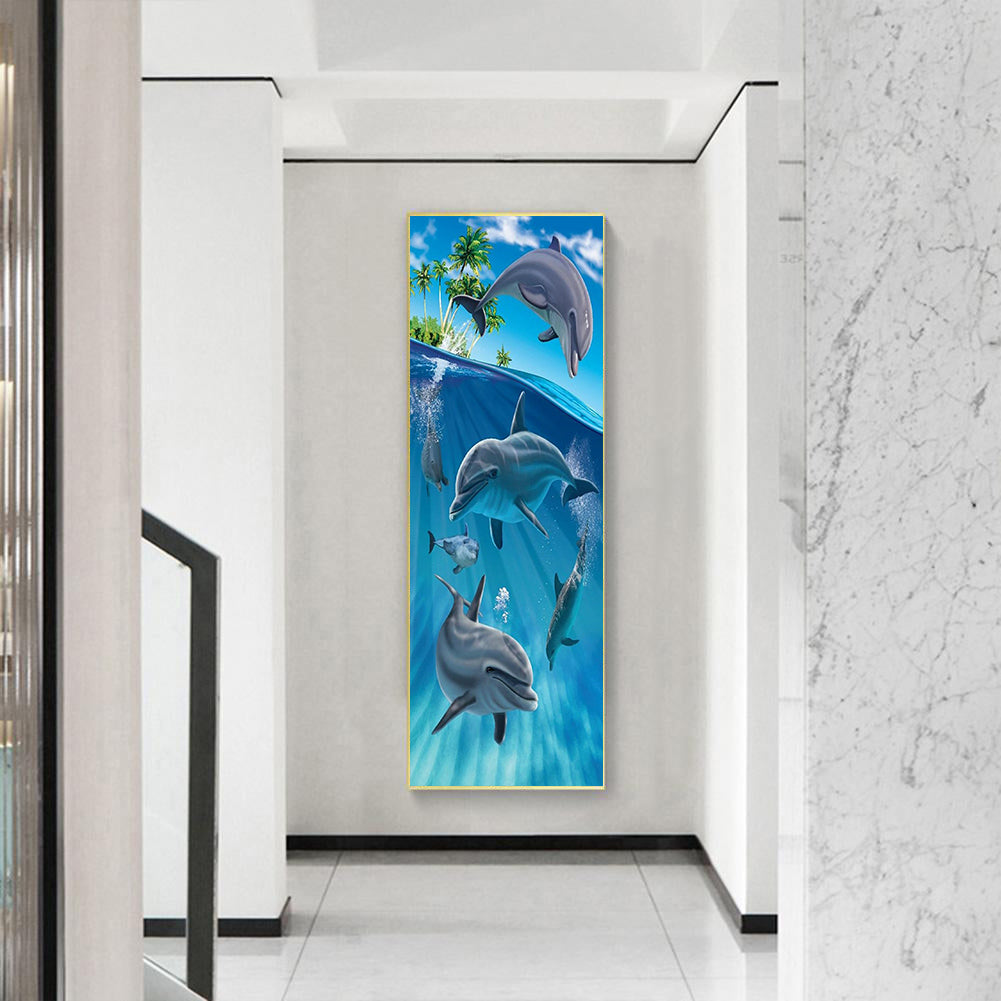 Full Large Diamond Painting kit - Dolphins