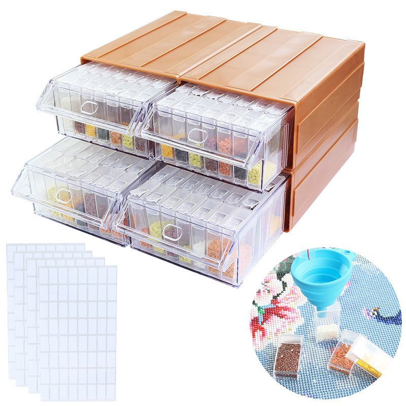 Drills Storage box With funnel and stickers