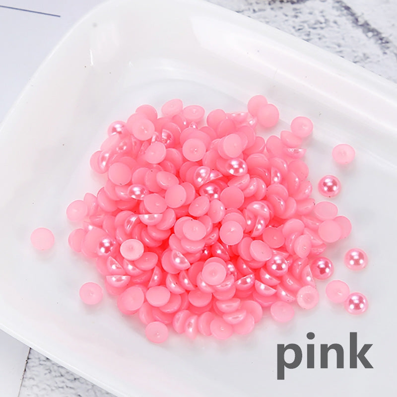 DIY Pure colors pearl flat bottom drills (1000pcs)