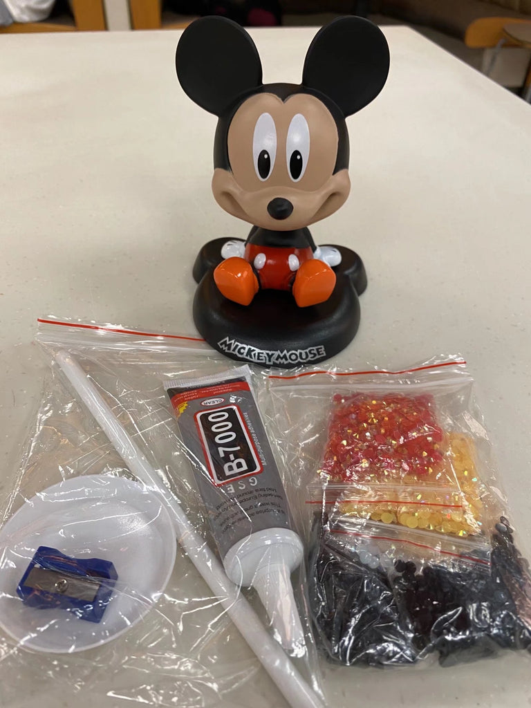 DIY Mickey Minnie car ornaments  (with glue tools)
