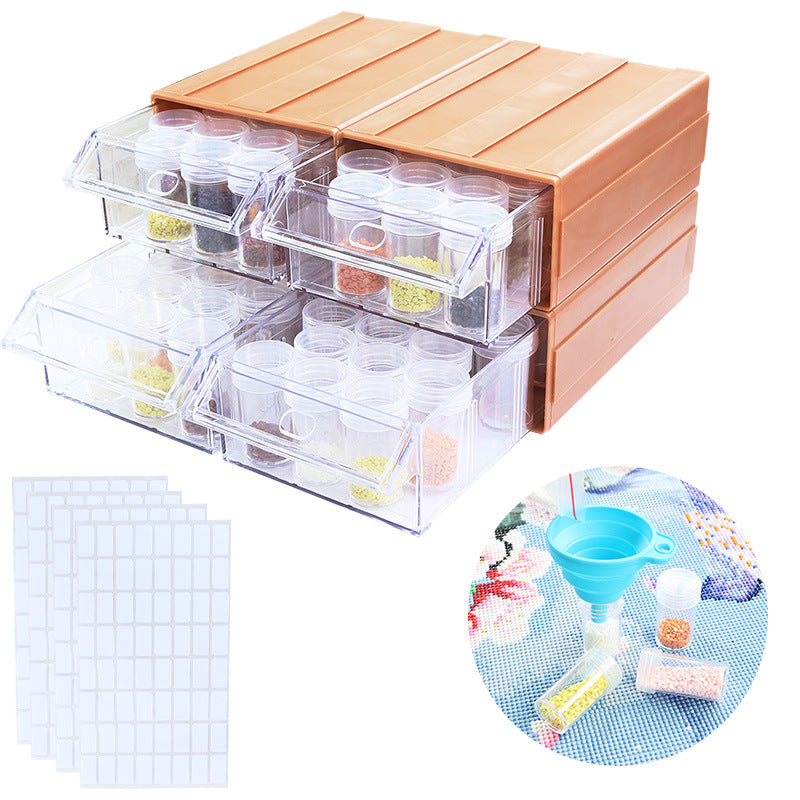 Drills Storage box With funnel and stickers