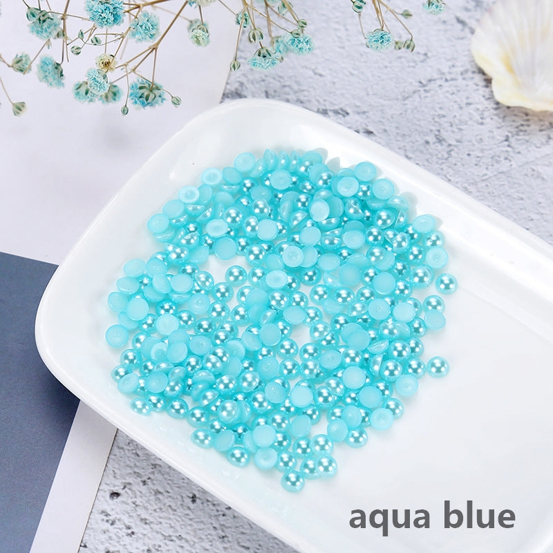 DIY Pure colors pearl flat bottom drills (1000pcs)