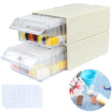 Drills Storage box With funnel and stickers