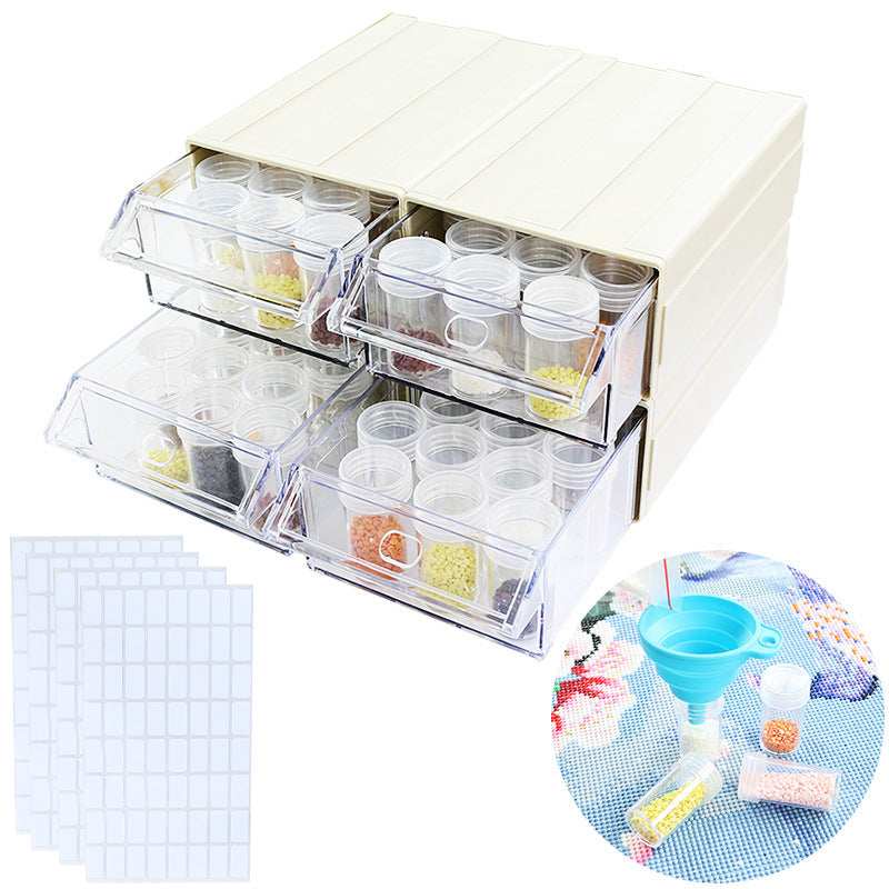 Drills Storage box With funnel and stickers