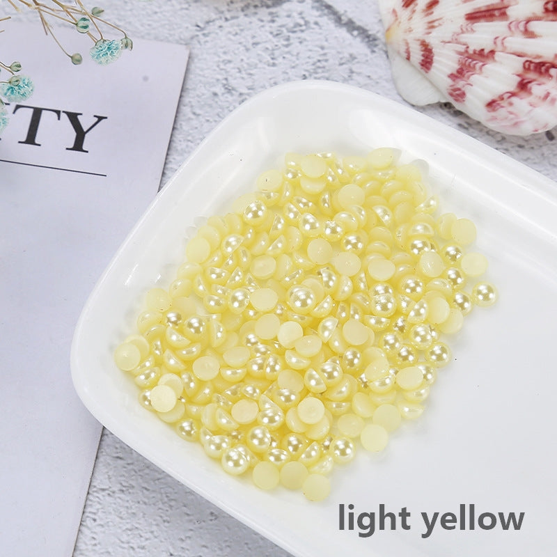 DIY Pure colors pearl flat bottom drills (1000pcs)