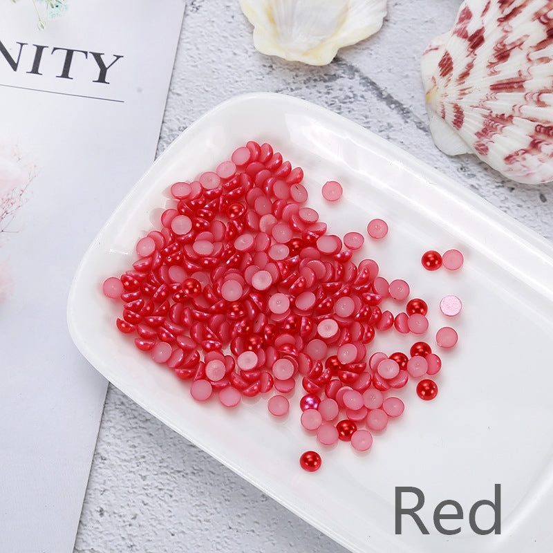 DIY Pure colors pearl flat bottom drills (1000pcs)