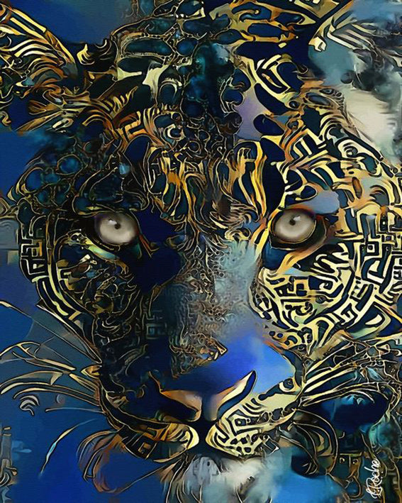 Full Diamond Painting kit - Ferocious leopard