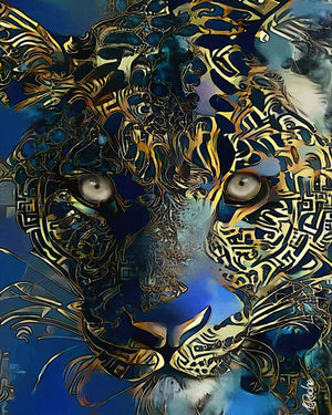 Full Diamond Painting kit - Ferocious leopard