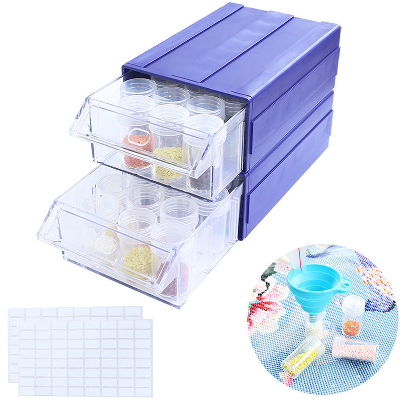 Drills Storage box With funnel and stickers