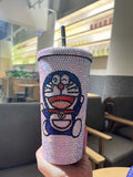 DIY Large capacity straw cup  (with glue tools)- Doraemon