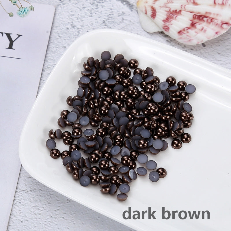 DIY Pure colors pearl flat bottom drills (1000pcs)